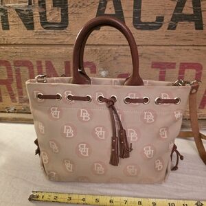 Dooney & Bourke Pink Logo Drawstring Tote